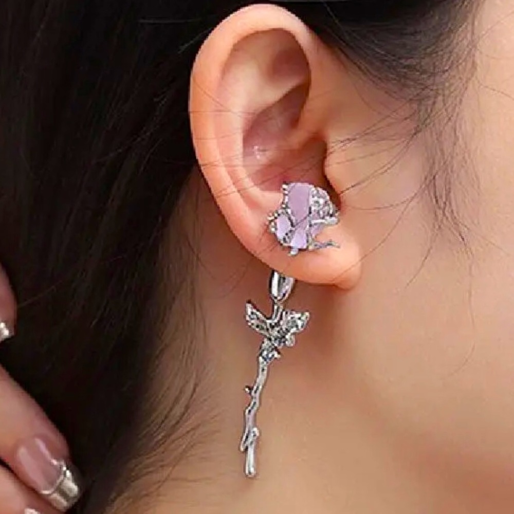 ✨✨Bohemian Rose Amethyst Earring✨✨✨